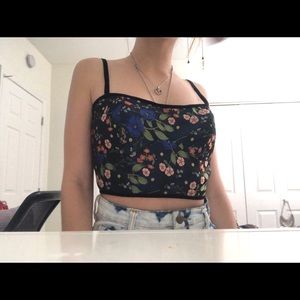 Floral corset from topshop